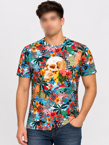 T-shirt Homme Personnalisé en Polyester 100% pour Sublimation, Impression Intégrale par Sublimation, Découpe Automatisée, Effet Délavé, Qualité Supérieure, Vente en Gros Direct Usine - Product Image 1