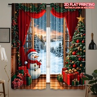 Weihnachtliches Winterwunderland Hintergrundbanner Dekorationen Vorhang mit Weihnachtsbaum und Weihnachtsmann Schnee für Festlichkeiten und Partys