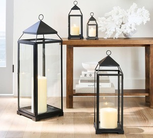 Lanterne en métal tendance et esthétique, porte-bougie design moderne, lanterne décorative pour l'intérieur, l'extérieur, la maison, le balcon, la décoration de jardin - Product Image 4
