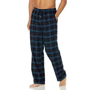 Men Straight Casual Flannel Lounge Pants Pajama Sleepwear Roomy Fit Adjustable Drawstring Nightwear - Product Image 1