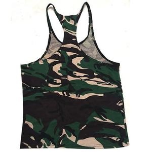 Chaleco de tirantes de gimnasio para hombre con estampado de camuflaje personalizado, camiseta sin mangas con espalda y línea larga informal, chaleco de entrenamiento liso al por mayor, suministro a granel - Product Image 2