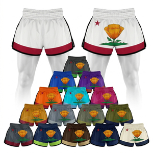 Shorts de Muay Thai personnalisés en gros, shorts de boxe en satin, shorts de combat MMA, shorts d'entraînement d'arts martiaux, design brodé personnalisé - Product Image 1