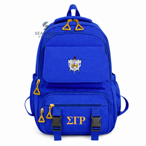 Sigma Gamma Rho Sorority Backpack Stylish Bookbag Durable Cordura <b>Rucksack</b> <b>Fashion</b> Student Backpack Outdoor Hiking Daypack - Product Image 1