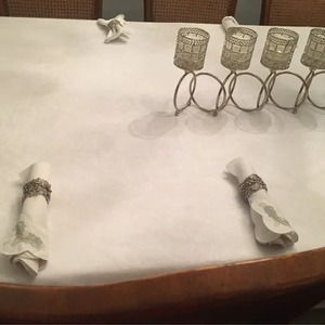 Decorative Braided <b>Silver</b> <b>Wire</b> Napkin Holder for Holiday Entertaining Artisan Crafted <b>Silver</b> Metallic Mesh Napkin Ring - Product Image 6