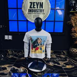 Camiseta Personalizada de Hombre, Estilo Urbano, Tejida, Lisa con Estampado, Corte Regular - Product Image 3