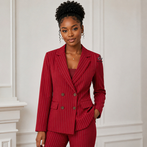 Blazer brodé bicolore pour femme, style maçonnique Delta Sigma Heritage, tenue grecque, pour le bureau - Product Image 1