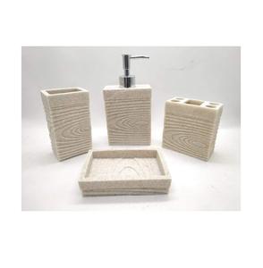 Juego de baño de mármol apto para interiores de diseño que ofrece un atractivo decorativo y un almacenamiento práctico - Product Image 4