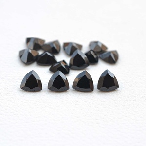 พลอยสปิเนลสีดำธรรมชาติคุณภาพ AAA ขนาด 8 มม. ทรงทริลเลียนเจียระไน ราคาส่งจากโรงงานโดยตรง - Product Image 2