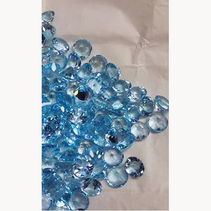 Lote de 100 Topacios Azules Suizos Naturales de 9mm, Corte Redondo Facetado, 336 Quilates, Alta Calidad, Gemas Sueltas, US$336 - Product Image 2