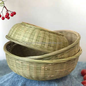 Juego de Cestas Redondas de Mimbre para Almacenamiento de Alimentos, para Organizar Frutas y Pan - Product Image 1