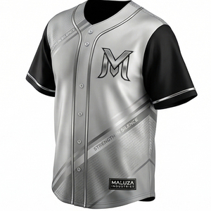 Maillot de baseball professionnel OEM, uniforme d'équipe imprimé par transfert thermique, chemise athlétique respirante à manches courtes, fournisseur de tailles plus grandes - Product Image 5
