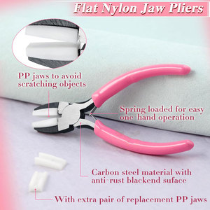 Alicates de Punta Plana para Joyería con 2 Puntas de Repuesto, Alicates de Mandíbula Suave de 5 Pulgadas - Product Image 5