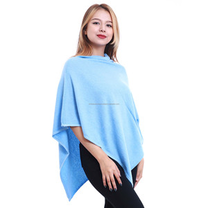 Women's Winter Fashion New Model 100% Cashmere Poncho Stylish Argyle Pattern Flat Knitted Side-Neck Warm Traditional <b>Shawls</b> - Product Image 6