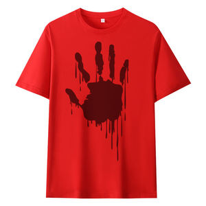 T-shirt graphique personnalisé avec empreinte de main en sang, streetwear, tee-shirt en coton oversize, t-shirt graphique premium, t-shirt imprimé personnalisé unisexe - Product Image 5