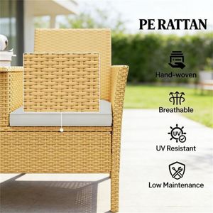 Double <b>Sofa</b> and Courtyard Chair Elegant <b>Garden</b> <b>Sofas</b> for Outdoor Entertaining - Product Image 3