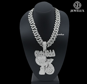 Pendentif exclusif entièrement serti de diamants, bijoux hip-hop, pièce audacieuse et remarquable, vente en gros, meilleur prix auprès d'un fournisseur indien - Product Image 3