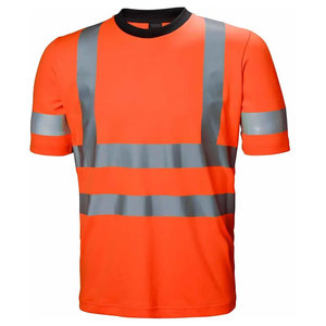 Camisetas de Seguridad de Alta Visibilidad con Tiras Reflectantes para Trabajo Industrial y al Aire Libre, Color Naranja, para Construcción y Taller - Product Image 3