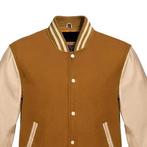 Chaquetas Varsity para Hombre de Alta Calidad, Color Sólido, Ropa de Invierno, Servicio OEM, MOQ Bajo, Chaqueta Varsity para Hombre - Product Image 6