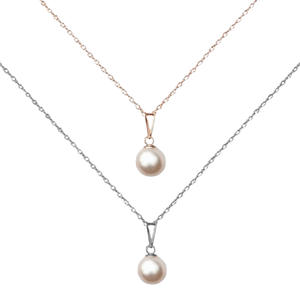 Collier à pendentif en perles en acier inoxydable plaqué or PVD 18 carats personnalisé sans ternissement pour femmes bijoux - Product Image 1