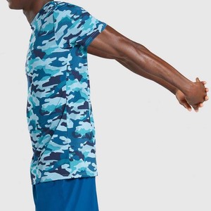 T-shirt de sport pour homme, coupe classique, imprimé uni, manches courtes, respirant, écologique, séchage rapide, 100% coton - Product Image 3