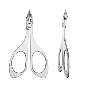 Ciseaux à ongles droits de qualité supérieure, lame en acier inoxydable, pointe fine, ciseaux à cuticules, pointe fine en forme de flèche - Product Image 1