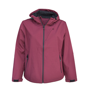 Unisex <b>Soft</b> <b>Shell</b> <b>Jacket</b> <b>Hooded</b> Zip Fly Water Resistant Regular Fit Solid Color Polyester Outdoor Wear Autumn Wholesale - Product Image 3