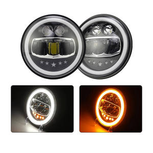 LiuHJG <span class=keywords><strong>Faro</strong></span> Delantero Universal <span class=keywords><strong>Redondo</strong></span> de 7 Pulgadas, <span class=keywords><strong>Faro</strong></span> LED <span class=keywords><strong>Redondo</strong></span> con Enchufe H4, Luz LED para Motocicleta y Automóvil con Clasificación IP67 - Product Image 4