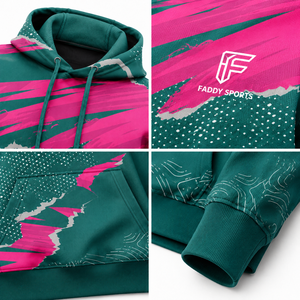 Sweat-shirt de sport pour homme de haute qualité avec impression par sublimation personnalisée, respirant, pull-over d'entraînement, sweat-shirt athlétique, bleu turquoise rose, streetwear - Product Image 4