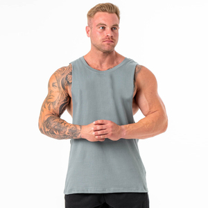 Débardeur de sport confortable en coton extensible à séchage rapide et respirant, avec emmanchures profondes, sans manches, personnalisable OEM, marque privée - Product Image 1