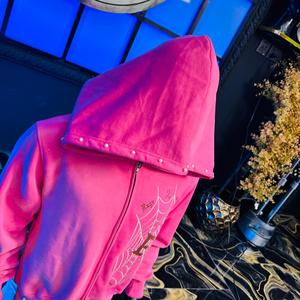 Sudadera con capucha de felpa gruesa de algodón 100% unisex, estilo holgado, con cremallera personalizada, para invierno - Product Image 3