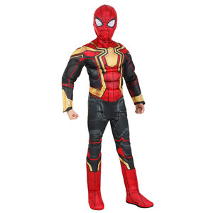 Spider-Man Superhero Kids <b>Costume</b> Black Red Gold Jumpsuit Boys Halloween Cosplay Outfit Cartoon Children Size - Product Image 3