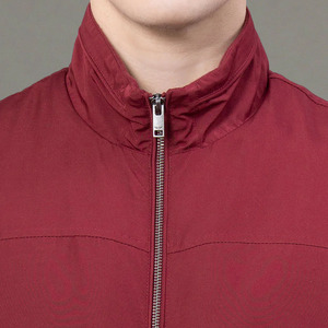 <b>Men's</b> Solid Color Fleece Bomber <b>Jacket</b> Stand Collar Zipper Closure Casual Autumn Wear Regular Fit Slim Style - Product Image 6