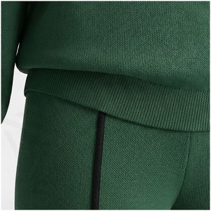 Women Green Geometric Print Tracksuit Set <b>Turtleneck</b> Full Sleeve Loose Fit Casual Autumn Wear Spandex Polyester Material - Product Image 5