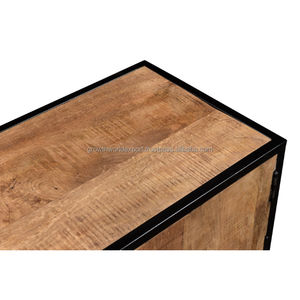 Buffet industriel en bois moderne 2025 2 portes 1 tiroir élégant fait à la main meubles pour la maison hôtel salon salle à manger cuisine - Product Image 3