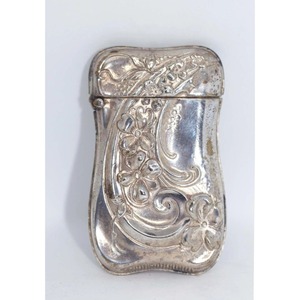 New Arrival Vintage Aluminum Match Case Embossed Floral Design Durable Household Use - Product Image 4