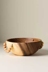 Bol en bois 100 % naturel et écologique, fait main et poli, réutilisable, rond, pour salades et fêtes – Vente en gros - Product Image 2