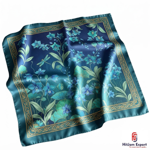 Premium Custom Silk Feel Square Scarf Lightweight Fashion OEM ODM Manufacturer Efate Custom Fabric Products Wholesale - Product Image 1