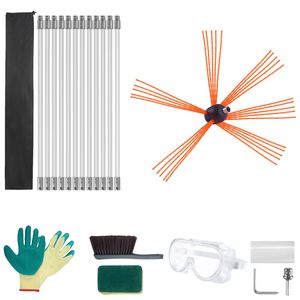 Kit de Limpieza de Chimeneas de 39 Pies, 12 Varillas Flexibles de Nailon Reforzado, Ergonómico, 360 Grados, Accesorios para Limpieza de Chimeneas y Chimeneas de Leña - Product Image 1