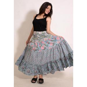 Indian Cotton <b>Patchwork</b> Printed Long Maxi <b>Skirt</b> Handmade Bohemian Festival <b>Skirt</b> Gift for Her - Product Image 4