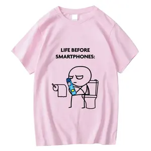 Camiseta de hombre de alta calidad, 100% algodón, con estampado, estilo urbano, informal, fresca, holgada, con cuello redondo, para verano. - Product Image 3