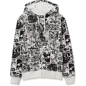 Sudadera con Capucha y Cremallera Estampada, Unisex, Corte Regular, Informal, para Otoño, Tejida en Poliéster - Product Image 1
