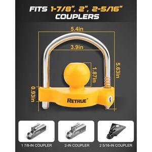 Attacco di Sicurezza Universale in Acciaio Rinforzato per Rimorchio, Regolabile - Product Image 1