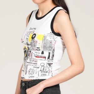 Women's Leopard Print <b>Sequin</b> Tank <b>Top</b>-Sparkly Sleeveless Square Collar Crop <b>Top</b> for Club and Party Wear - Product Image 4