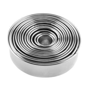 <b>Set</b> of 12 Round Shape Pastry Cutters Stainless Steel Biscuit Cookie Cutters <b>Baking</b> Tools Reusable Durable - Product Image 6