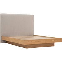 NESTHOUZ Cama Queen Moderna Tapizada con Base de Madera y Cabecera de Tela, Muebles de Dormitorio Hechos en China, Modelo 655132