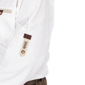 Camisa Blanca Personalizada con Logotipo para Hombre, Manga Larga, Botones, Casual, Color Durazno, Verano, Transpirable, Corte Holgado, Algodón Premium, Venta al Por Mayor - Product Image 5