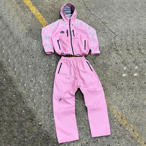 Custom Windbreaker <b>Track</b> <b>Suit</b> Nylon Reflective Print Jacket Sweats Pant Joggers 2 Piece Sweatsuit Windbreaker Tracksuit Nylon - Product Image 1