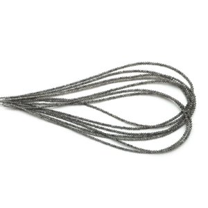 Perles Rondelles Facettées en Diamant Sel et Poivre Naturel 2-3.5mm 15 Pouces Perles Libres pour la Fabrication de Bijoux Vente en Gros - Product Image 3