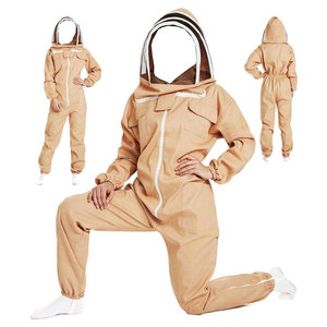 Beekeeper Protective <b>Suit</b> with Veil Tan Color Four Seasons Casual Wear Full Body Coverage Model SL-BKS-107 - Product Image 5