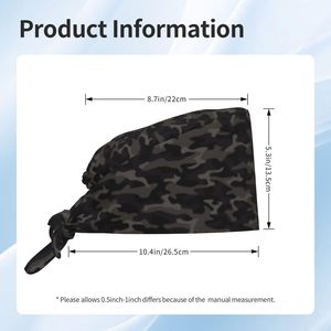 Gorros Quirúrgicos Unisex de Algodón, Secado Rápido, Transpirables, Absorbentes de Sudor, con Sección Elástica, para Peluquería Canina, Enfermería, Laboratorio, con Estampado Floral, Personalizables - Product Image 5
